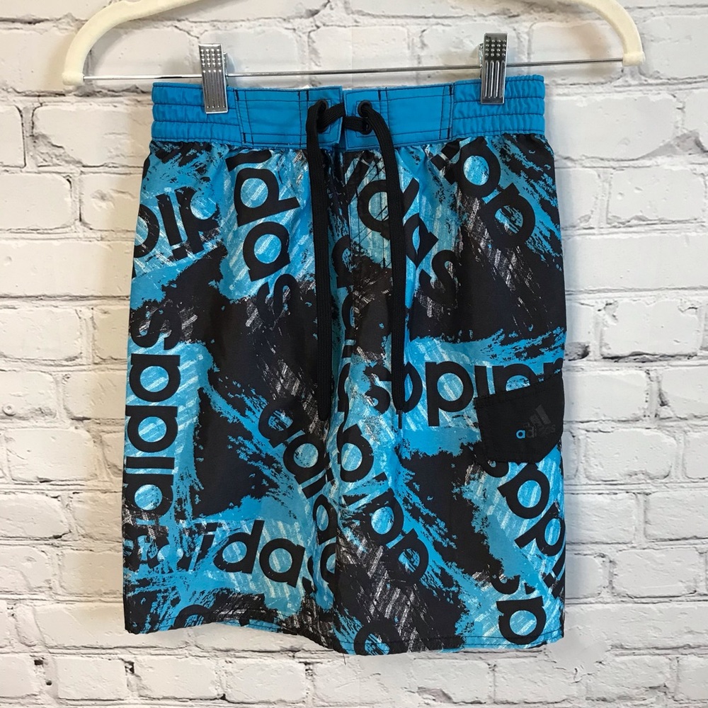 Boys Adidas Drawstring Swim Trunks size Small